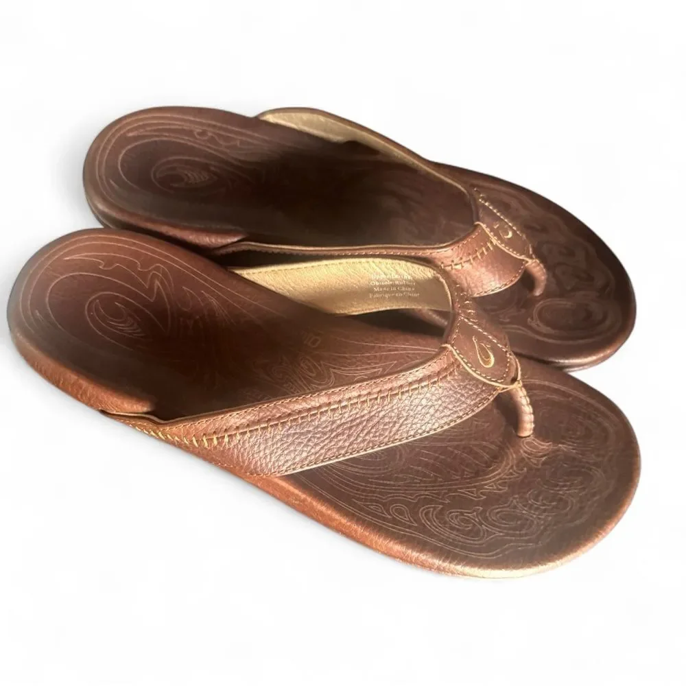 OluKai Men’s Leather Sandals l 12M l EUC - Picture 7 of 11